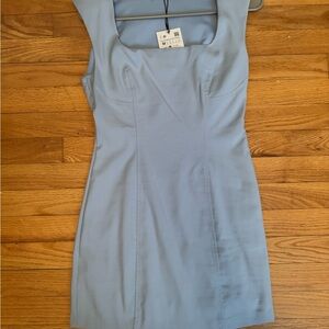 Zara Sky Blue Sleeveless Dress